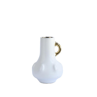 Luminous Vessel Charm-White Ceramic Vase, White Ceramic Vase, Luminous Charm, Elegant Centerpiece, Contemporary Vase